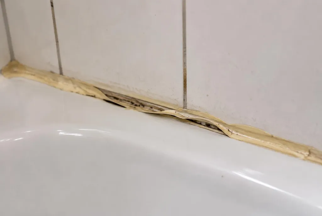 Kitbedrijf Amerongen – loslatende kit naast het bad